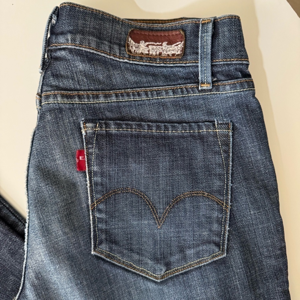 Levi’s Capital E Ruler Low Rise Slim Straight Premium Denim Jeans Women’s sz 28 - Picture 6 of 13